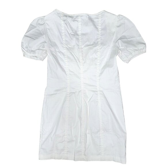 Fashion Nova NWT White Corset Dress With Gold Hook & Eye Detail Size S - Picture 3 of 9